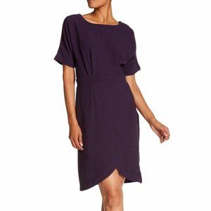 Bobeau Purple Dress with Tulip / Wrap Bottom